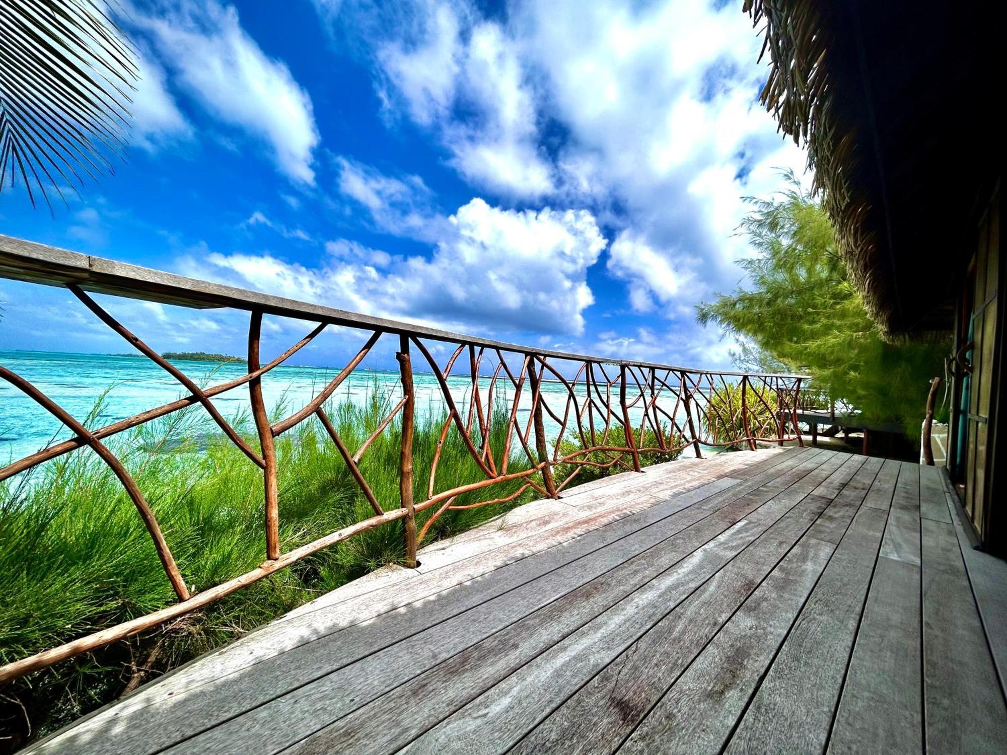 Hotel Eden Private Island Tahaa Patio  Exterior foto